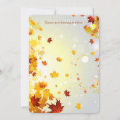 Invitations de Mariages de automne colorés rondes (Dos)