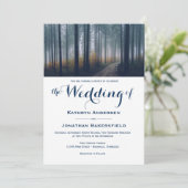 Invitations de Mariages de automne de forêts simpl (Debout devant)