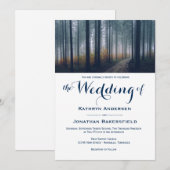 Invitations de Mariages de automne de forêts simpl (Devant / Derrière)