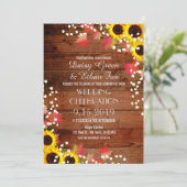 Invitations de Mariages de automne de tournesol ru (Debout devant)