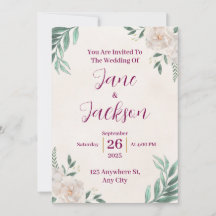 Invitations de Mariages de automne fantastiques