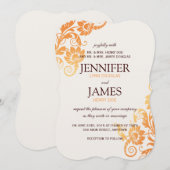 Invitations de Mariages de automne Ombre personnal (Devant / Derrière)