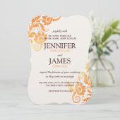 Invitations de Mariages de automne Ombre personnal (Debout devant)