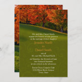 Invitations de Mariages de automne rustiques (Devant / Derrière)