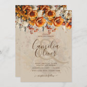 Invitations de Mariages de automne rustiques (Devant / Derrière)