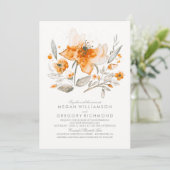Invitations de Mariages de automne Vintages Floral (Debout devant)