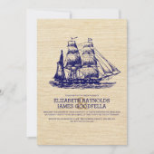 Invitations de mariages de bateaux anciens (Devant)