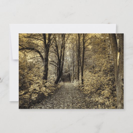 Invitations de mariages rustiques dans les forêts (Dos)