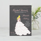 Invitations de mariée Chalkboard Bridal Shower (Debout devant)