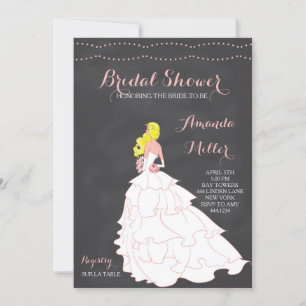Invitations de mariée Chalkboard Bridal Shower