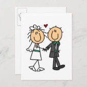 Invitations de mariée et de chambre à coller (Devant / Derrière)