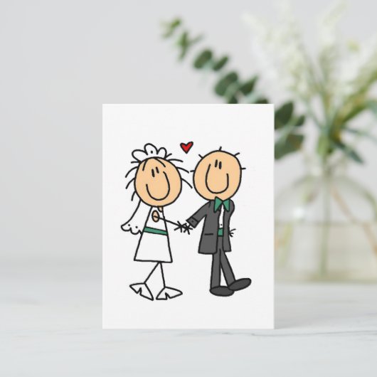 Invitations de mariée et de chambre à coller (Debout devant)