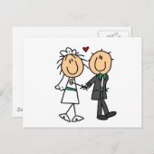 Invitations de mariée et de chambre à coller (Devant / Derrière)