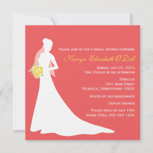 Invitations de mariée Silhouette Douche nuptiale