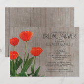 Invitations de mariées de tulipes russes (Devant / Derrière)