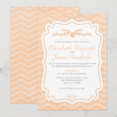 Invitations de mariés à Chevron (Devant / Derrière)