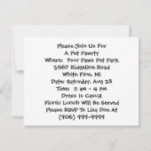 Invitations de marionnettes Cute Boxe avec Bouquet (Dos)