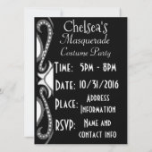 Invitations de mascarade "Couper le masque" (Dos)