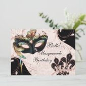 Invitations de mascarade de masques de masques vén (Debout devant)