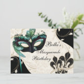 Invitations de mascarade de masques de masques vén (Debout devant)