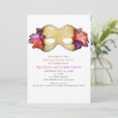 Invitations de masques de fleurs tropicales (Debout devant)