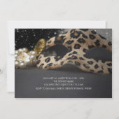 Invitations de masques Leopard et de perles (Dos)