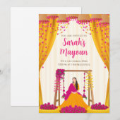 Invitations de Mayoun Invitations de Haldi Invitat (Devant / Derrière)