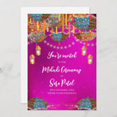 Invitations de Mehndi numérique & Invitation Mehnd (Devant / Derrière)