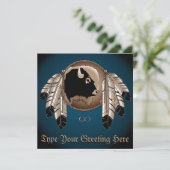 Invitations de Métis Cartes d'art autochtones pers (Debout devant)