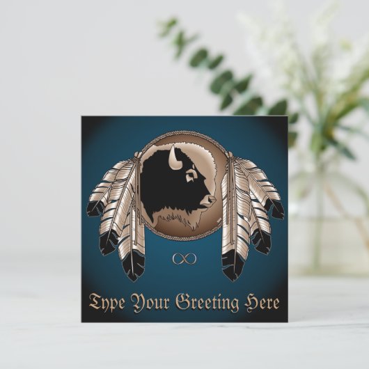 Invitations de Métis Cartes d'art autochtones pers (Debout devant)