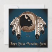 Invitations de Métis Cartes d'art autochtones pers (Devant)