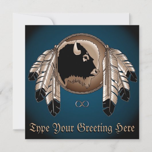 Invitations de Métis Cartes d'art autochtones pers (Devant)