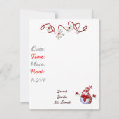 Invitations de MODÈLES de Fêtes Snowman (Dos)
