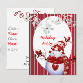 Invitations de MODÈLES de Fêtes Snowman (Devant / Derrière)