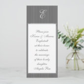 Invitations de monogramme à rayures (Debout devant)