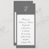Invitations de monogramme à rayures (Devant / Derrière)
