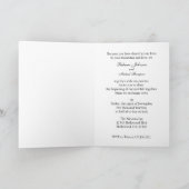 Invitations de monogramme noir & blanc élégant (Intérieur)