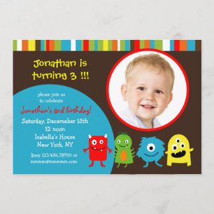 Invitations de Monsters à la fête d'anniversaire a