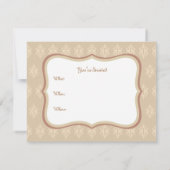 Invitations de Motif de dentelle antique (Dos)