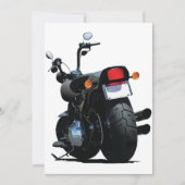 Invitations de motocyclettes noires (Devant)