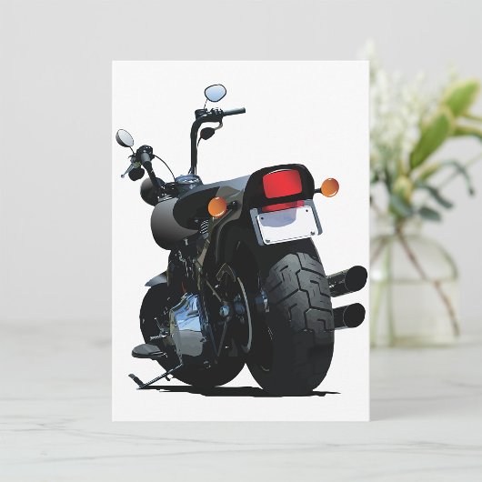 Invitations de motocyclettes noires