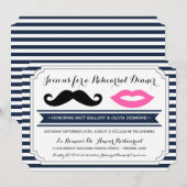 Invitations de moustache et de dîner de répétition (Devant / Derrière)