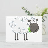 Invitations de moutons laineux (Debout devant)