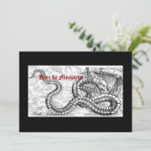 Invitations de navires et de dragons médiévaux (Debout devant)