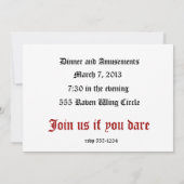 Invitations de navires et de dragons médiévaux (Dos)