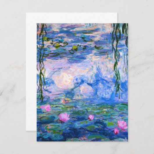 Invitations de nénuphars de Monet (Devant / Derrière)
