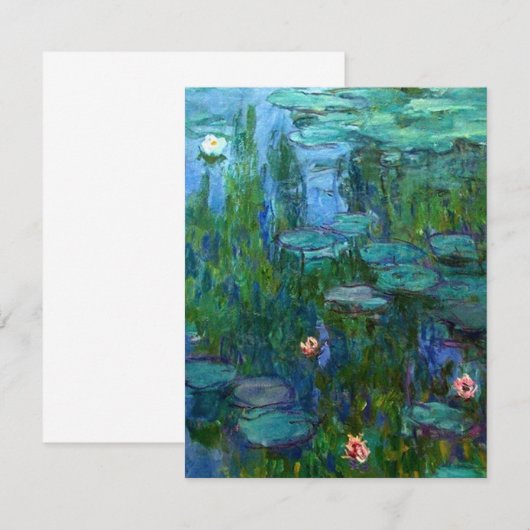 Invitations de nénuphars de Monet Nympheas (Devant / Derrière)