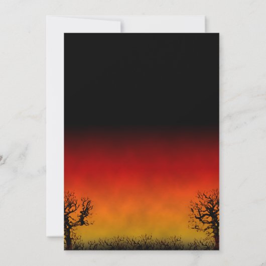 Invitations de Nightmare Bat Halloween (coucher du (Dos)