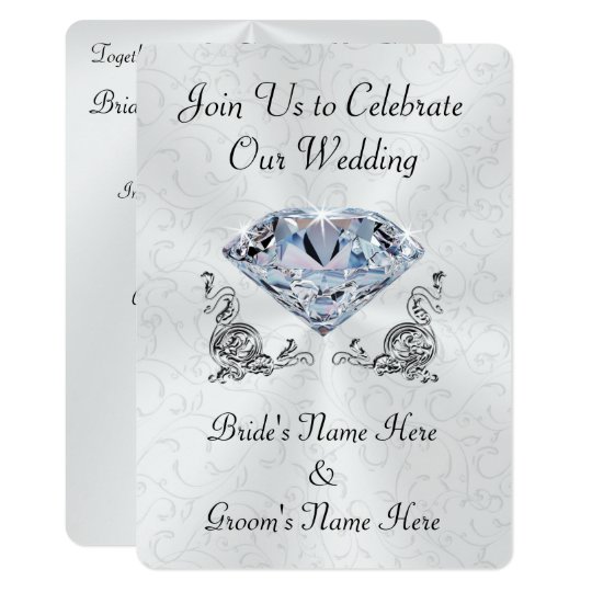 Invitations de noces de diamant personnalisées par Zazzle.be Invitations de noces de diamant personnalisées par Zazzle.be