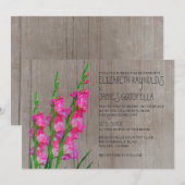 Invitations de noces de Gladiolus (Devant / Derrière)